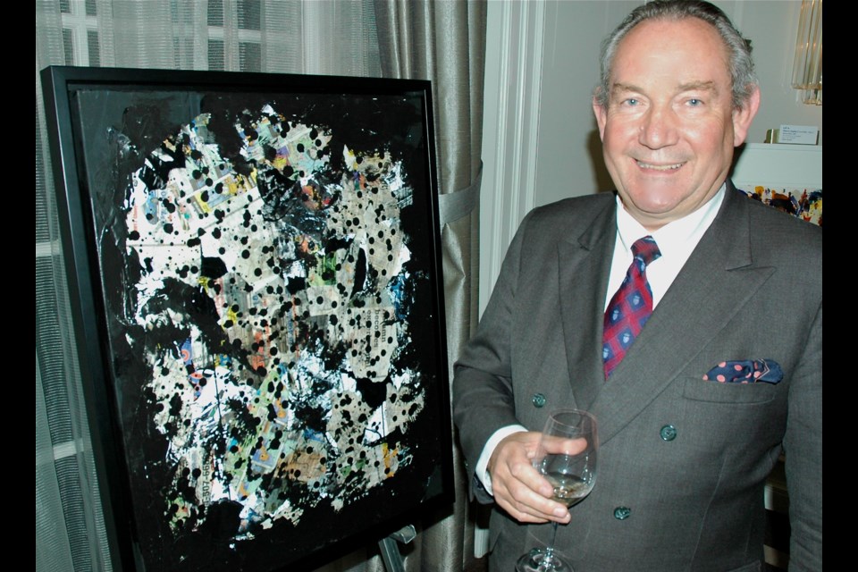 Auctioneer Hugh Bulmer helped sell 19 pieces of art including a coveted Gordon Smith work at the Off the Wall fundraiser, benefitting the Gordon and Marion Smith Foundation.