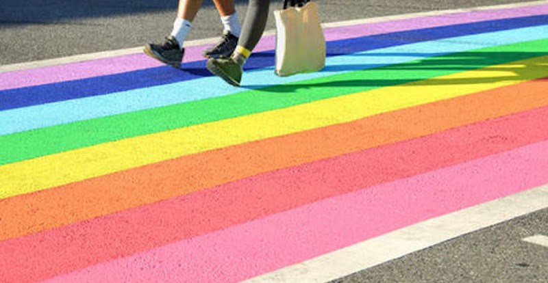 rainbow crosswalk