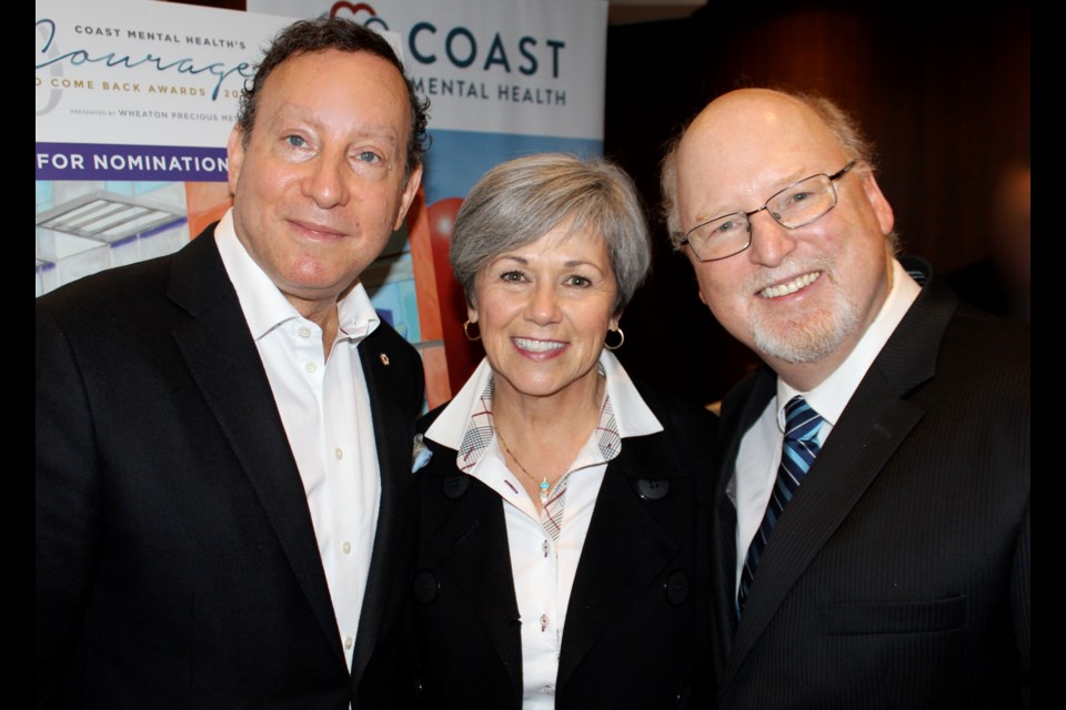 Gala chairman Lorne Segal, founding chairperson Shirley Broadfoot, and Darrell Burnham, CEO of Coast Mental Health, launched the Courage to Come Back campaign with a call for nominations to recognize extraordinary British Columbians who have found courage to come back and give.