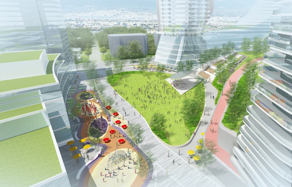 Oakridge civic centre park concept.