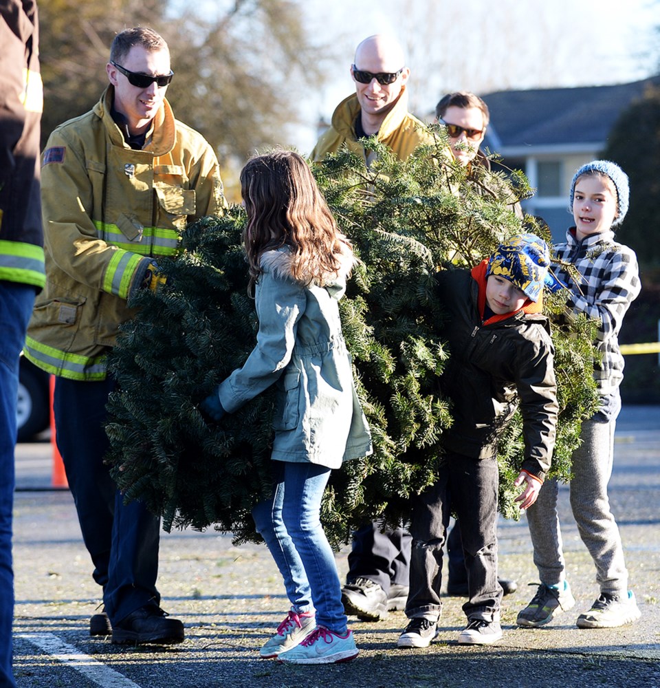 New Westminster Firefighters Charitable Society tree chipping