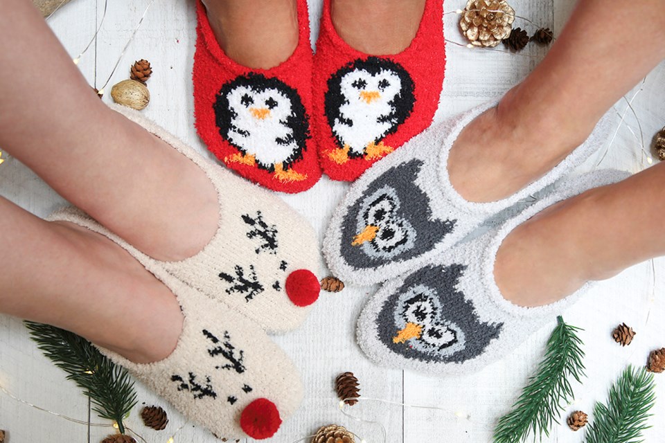 Holiday Slipper Socks.