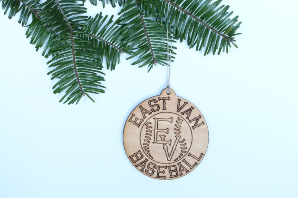 An ornament made from first-growth wood salvaged from Vancouver's demolished pre-1940s homes