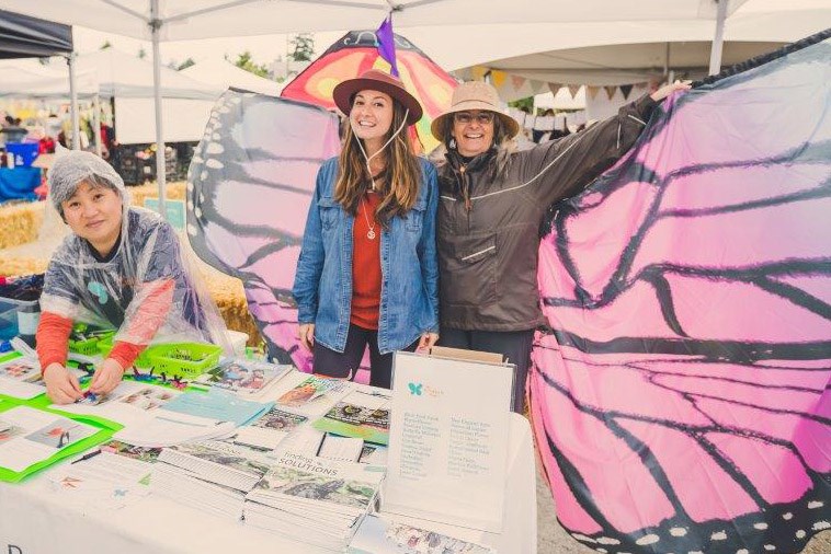 Local volunteer butterfly rangers are promote the Butterflyway Project to the public. Photo submitted