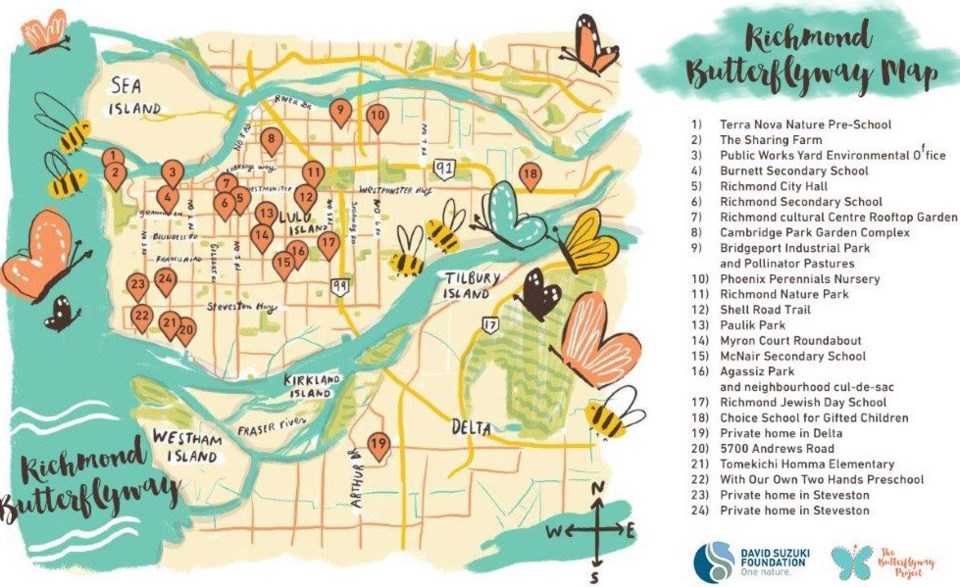 Butterflyway map