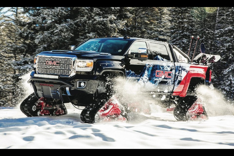 This modified GMC Sierra was spotted in the mountains near Vail, Colorado. Could GM be considering such a model?
