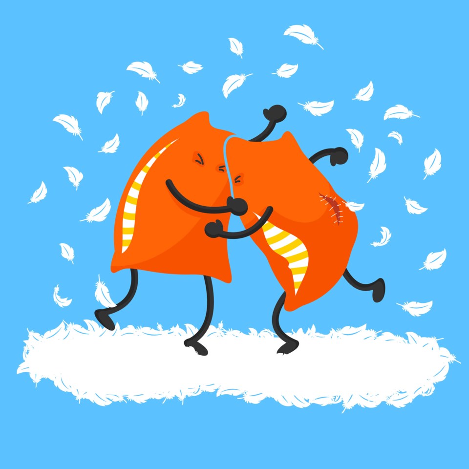 iStock, pillow fight