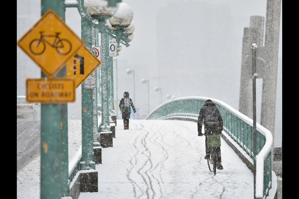 Environment Canada issued a snowfall warning for the South Coast with the white stuff expected to start falling Friday morning, tapering off late in the afternoon with accumulations of between five and 10 centimetres. Photo Dan Toulgoet