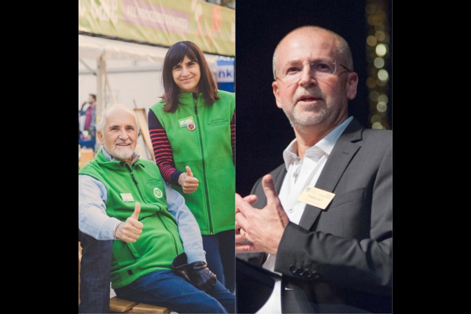 Richmond firms Nature’s Path Foods and Ideon Packaging were awarded respectively Canada’s top 100 employers and Outstanding Workplace of the Year. (From left) Nature’s Path founder Arran Stephens with his daughter, Jyoti, and Rick Van Poele, CEO and president of Ideon Packaging.