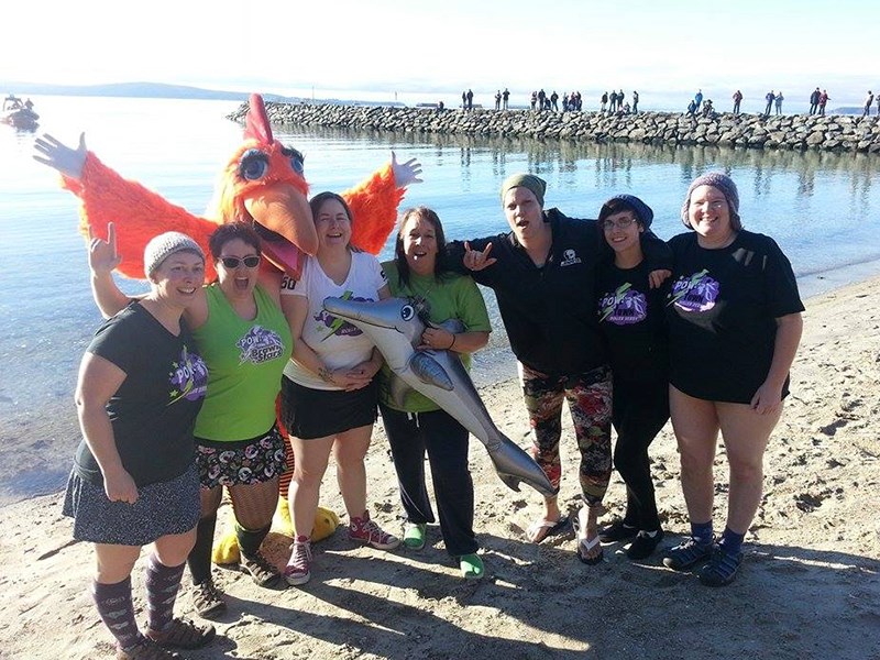 Polar Bear Swim at Willingdon Beach.