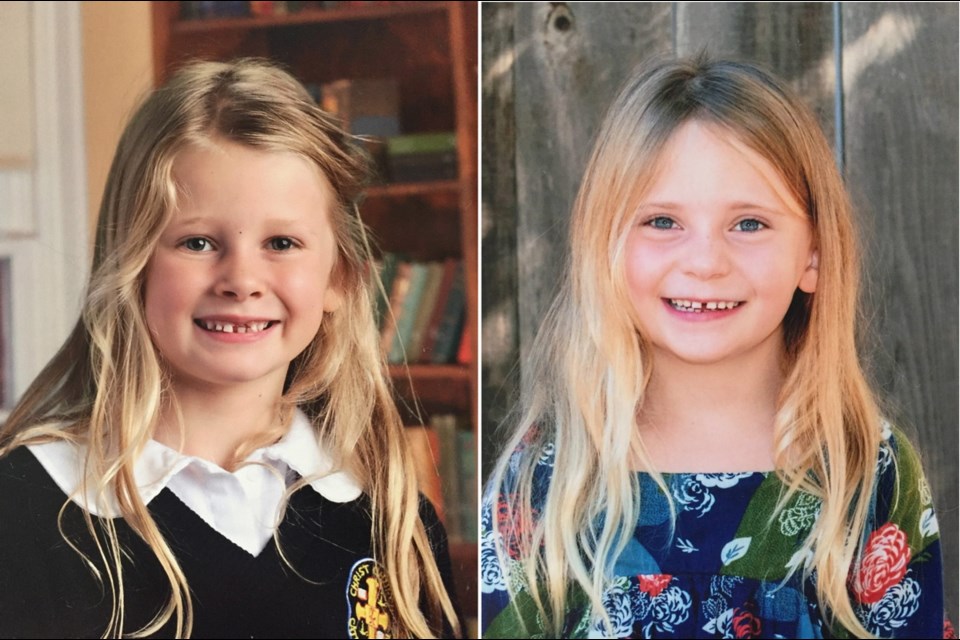 Chloe Berry, 6, left, and her sister Aubrey, 4, were found dead by police on Christmas Day 2017.