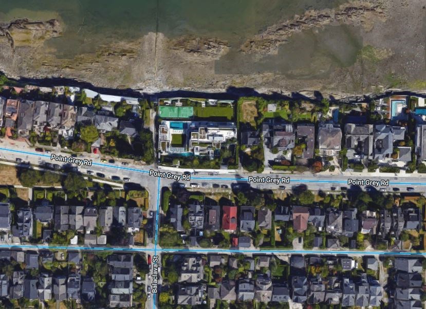 With its waterfront view, tennis courts and swimming pool, Chip Wilson’s Point Grey Road property is once again the highest assessed property in B.C. at a cool $78.8 million.