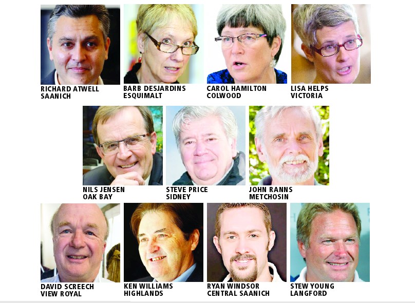 Greater Victoria mayors running for re-election as of Jan. 3, 2018