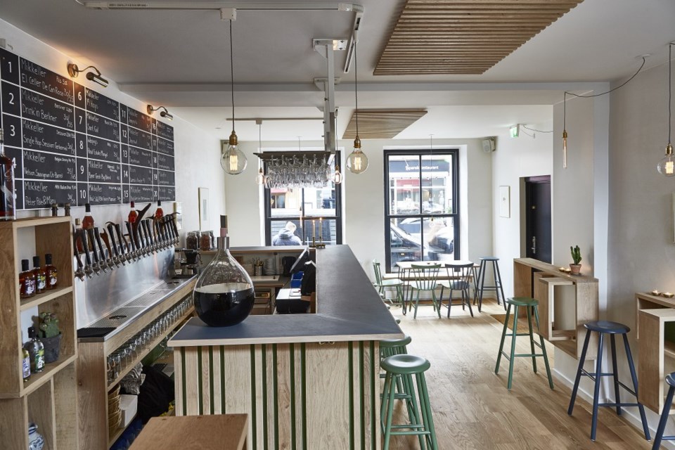 This may look like a craft brewery tasting room, but no beer is made on site at Mikkeller’s beer bar