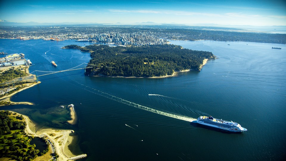 cruise ship leaving vancouver