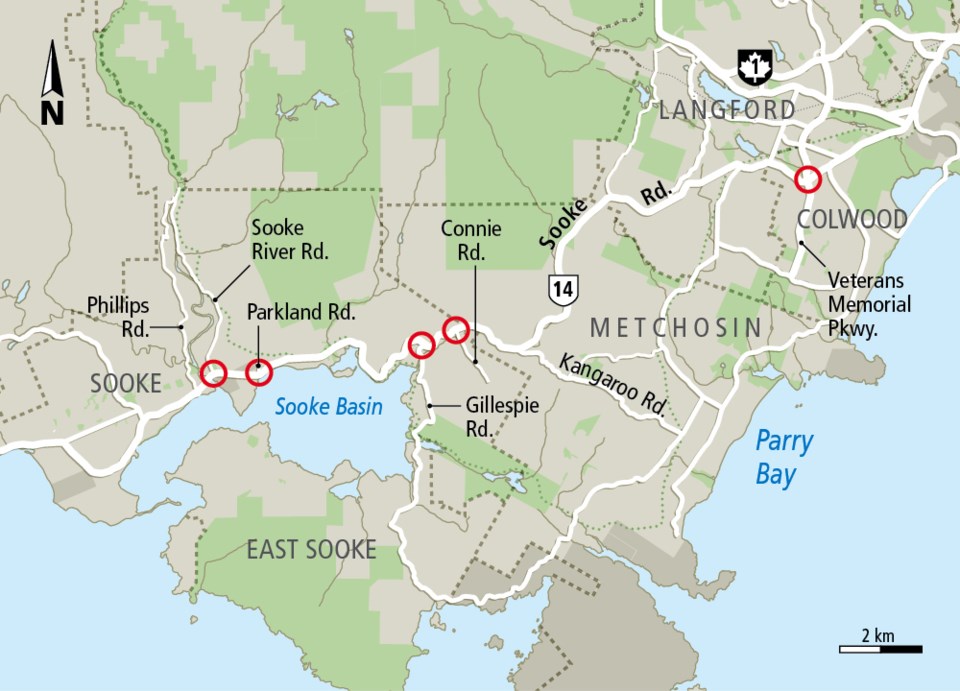 Map - Sooke Road