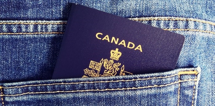 Canadian passport.