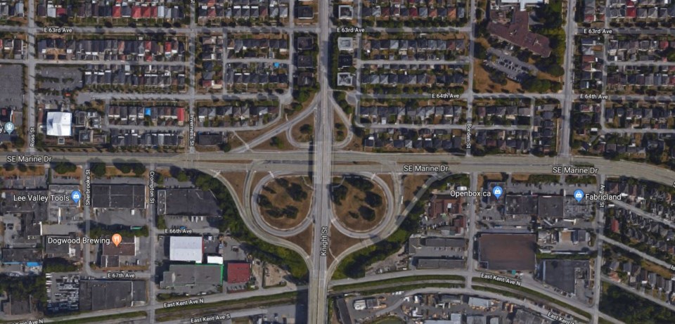 The city has completed safety improvement work at the intersection and off-ramp at Knight Street and