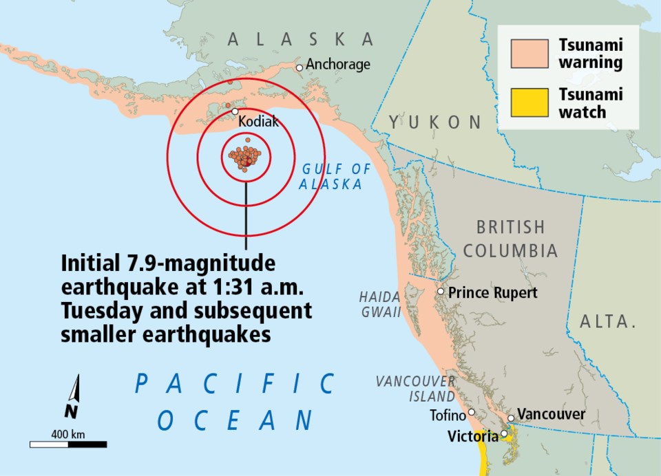 Graphic - Earthquake Gulf of Alaska Jan. 23, 2018