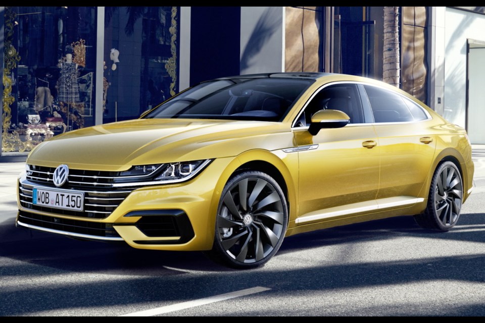 The new Volkswagen Arteon could receive a twin-turbocharged V-6 that is expected to produce about 400 horsepower.