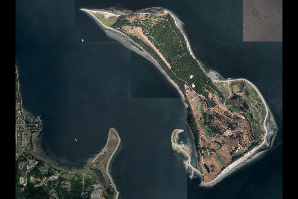 An aerial photo of James Island
