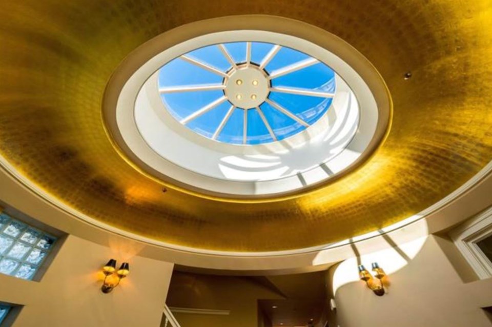 Point Grey Road home rotunda stairwell skylight