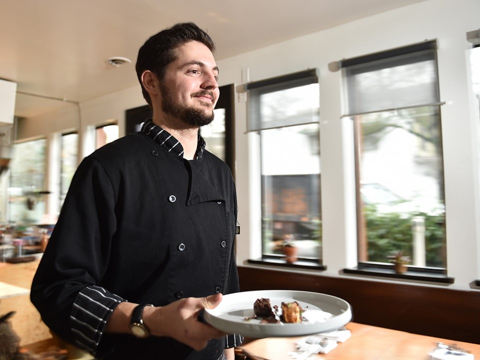Cacao Vancouver chef de cuisine Matthew Gayowski also helps with front of house.