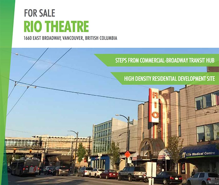 Rio Theatre sales pamphlet