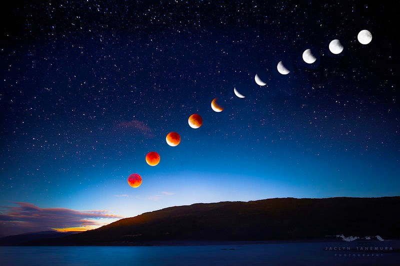 A spectacular lunar event happens Jan.31 – a combination of a blue moon, a supermoon (blood moon) and a total lunar eclipse. Image courtesy / Deviant Art JaclynTanemura