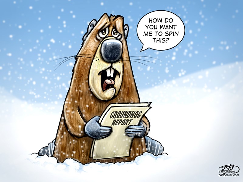 Editorial cartoon: Groundhog Day - Powell River Peak
