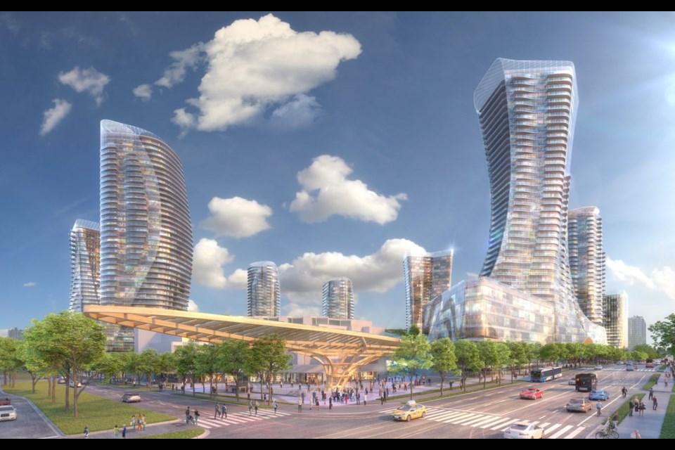 Artist rendering of the Oakridge Centre redevelopment, which is expected to take six-and-a-half years to complete.