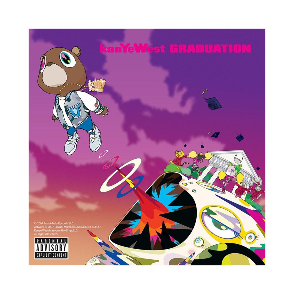 In 2007, Takashi Murakami designed the cover for Kanye West’s album Graduation.
