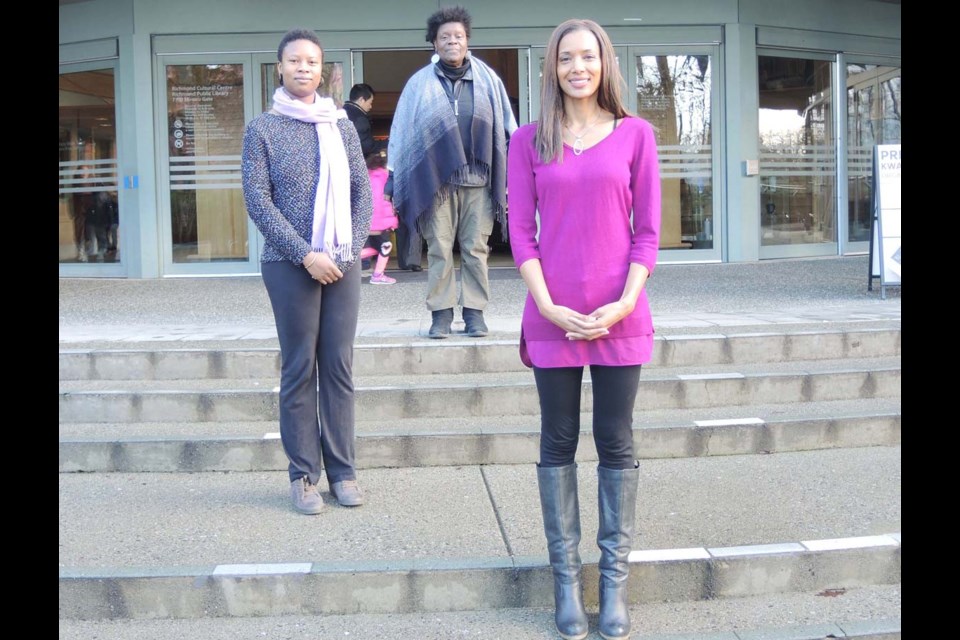 Black History Month in Richmond is being celebrated by Shiraine Haas (right), who’s MCing the opening ceremony, Rhoda Obineche (left), who’s curating a black artist exhibition, and BHM organizer Mary Wilson.