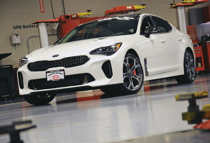 Not only does the Kia Stinger get points for having a real name rather than an incomprehensible string of numbers and letters, it also impresses with its great design and impressive power, all for a decent value for a sport sedan. It is available at North Shore Kia in North Vancouver. photo Cindy Goodman, North Shore News