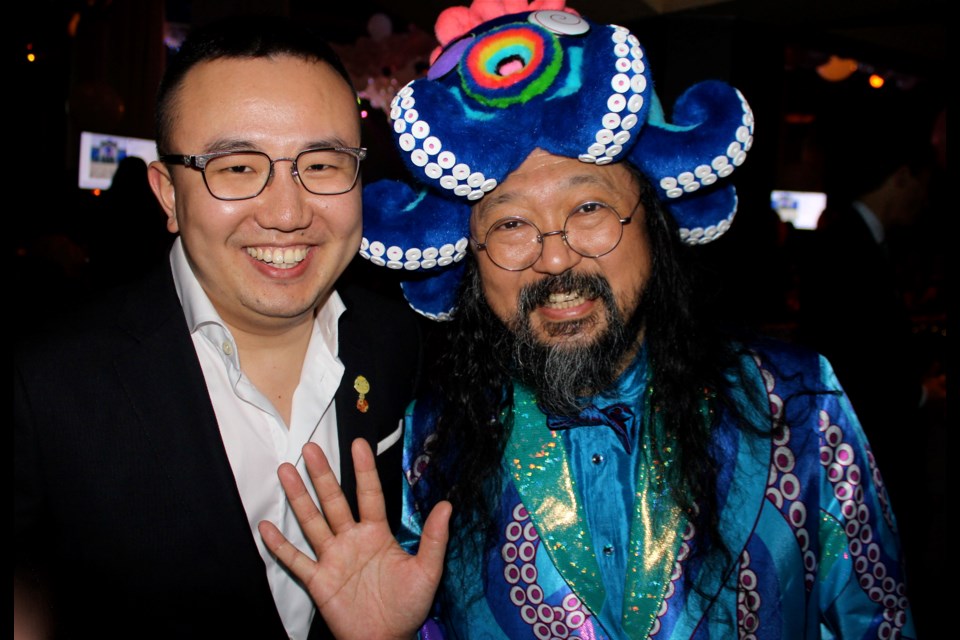 Coromandel’s Jerry Zhong, a super fan and major sponsor of Takashi Murakami’s latest show The Octopus Eats His Own Leg, helped the pop artist celebrate the opening of his exhibition and his birthday.
