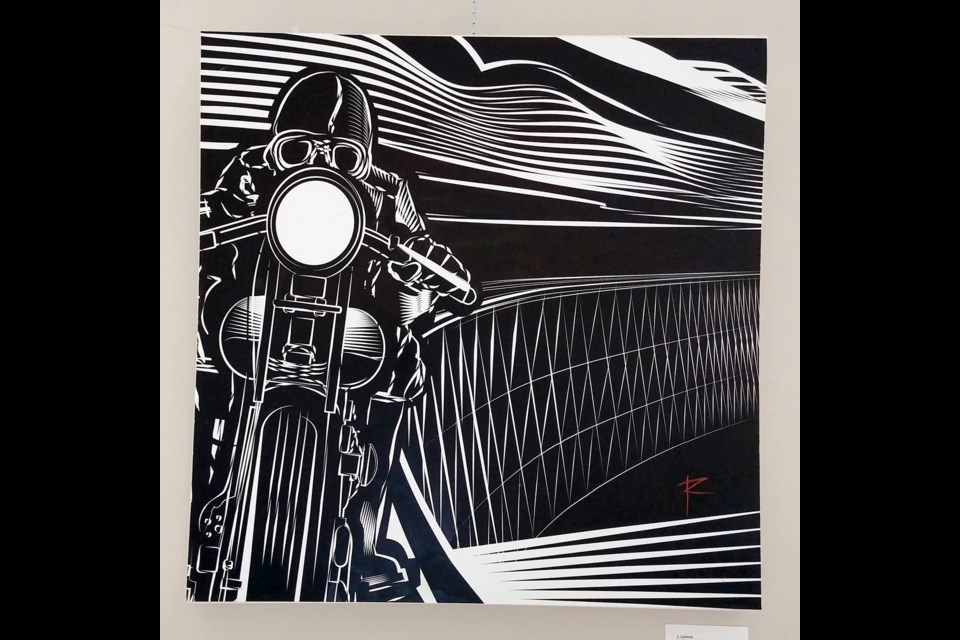 Artwork by Jay Lyonns is part of the new Constructed Abstraction show at Deer Lake Gallery.