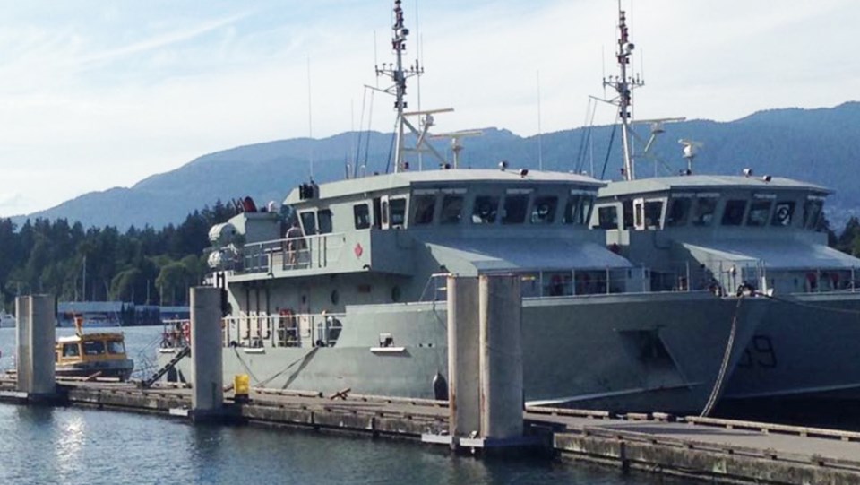 Navy ships Coal Harbour Vancouver