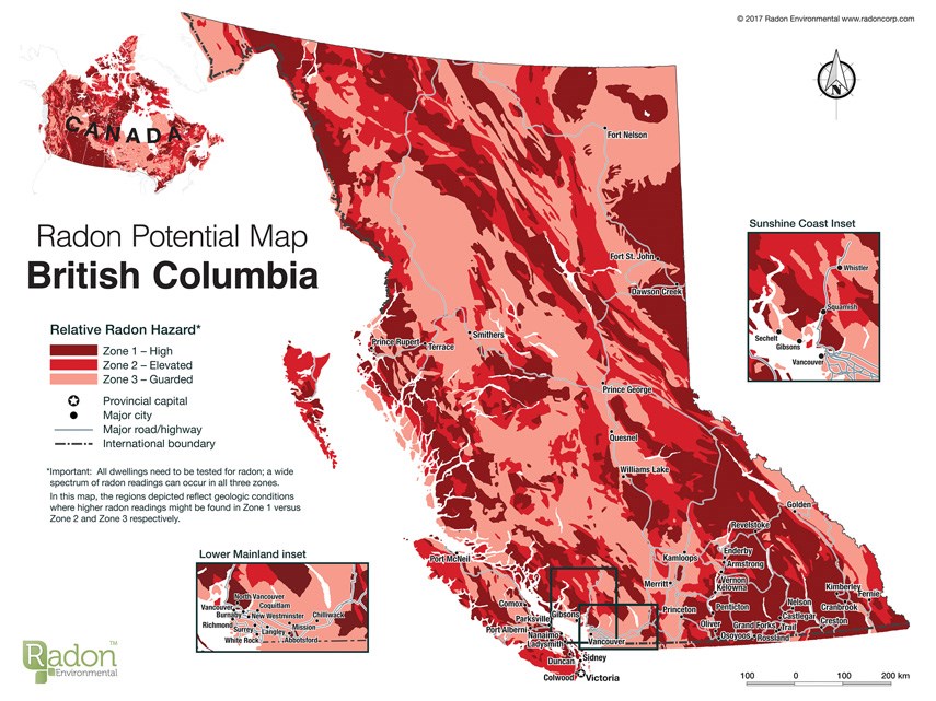 radon map