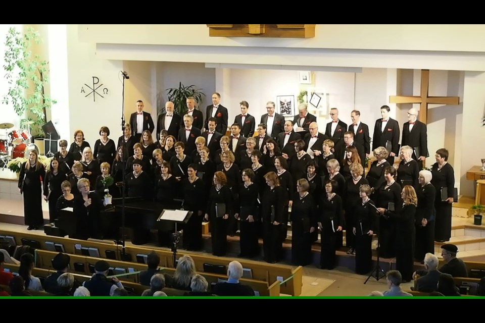 The Amabilis Singers, seen here in a previous concert, are returning to the stage for Ein deutsches Requiem on Saturday, April 14.