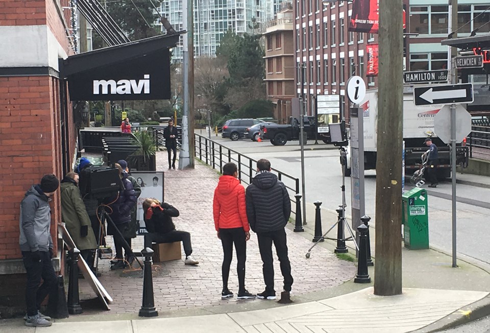 Filming in Yaletown, Vancouver