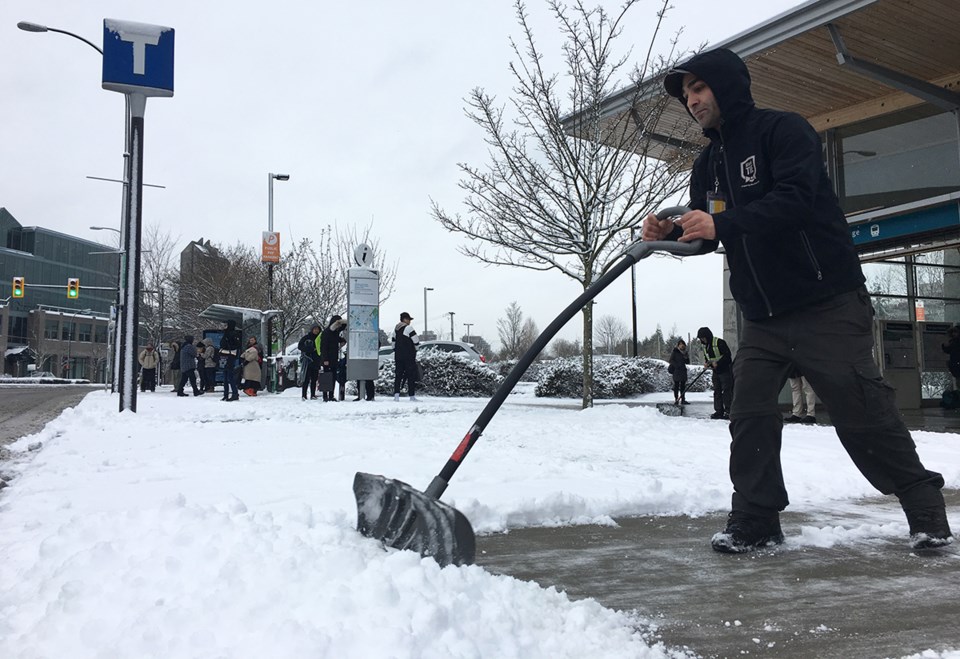 snow shovelling