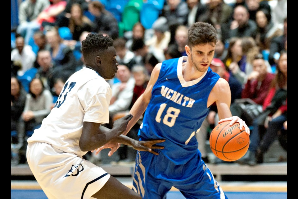 McMath Grade 10 standout Victor Radocaj was a major force defensively in his team's 73-63 loss to Byrne Creek in the Lower Mainland 3A title game last Friday at the Richmond Olympic Oval. His two-way play earned a spot on the tournament's first all-star team.