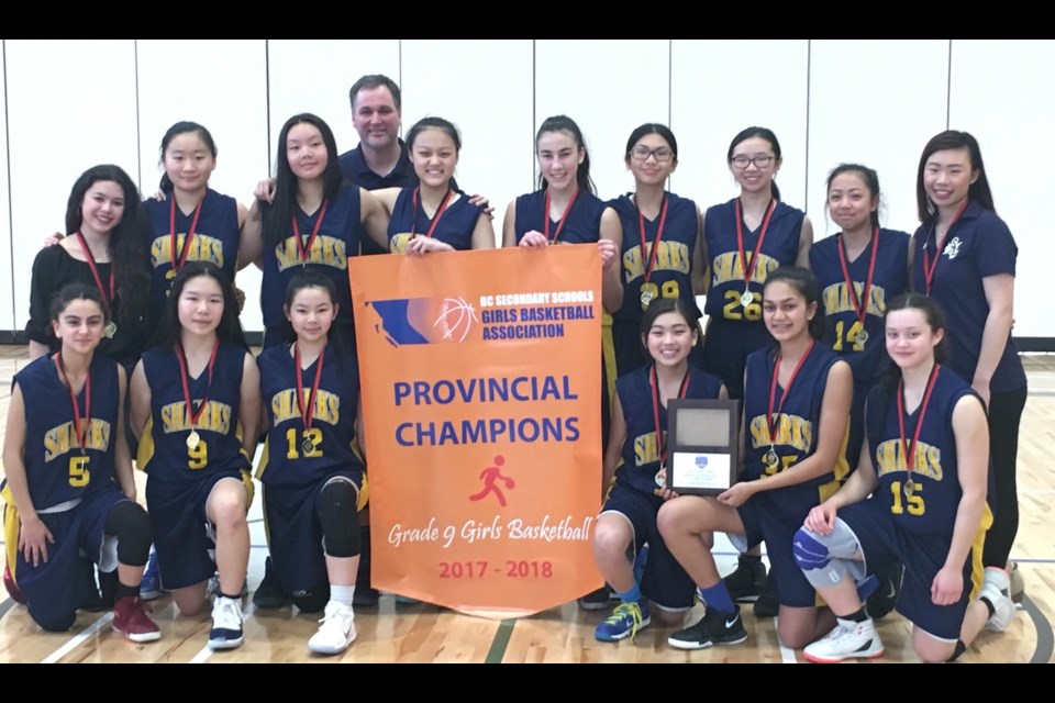 Steveston-London Sharks capped another dominant campaign with a win over Kelowna's KLO Cougars on Saturday to be crowned Grade 9 girls provincial champions. The Sharks earlier captured the Richmond and Vancouver and District titles.