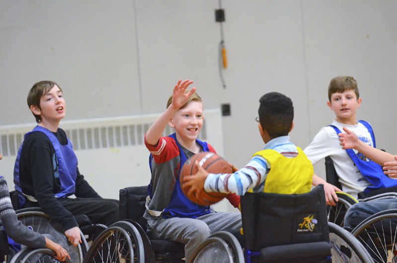 Cameron Elementary School students tried their hand at wheelchair basketball during an annual P.E. unit this month.