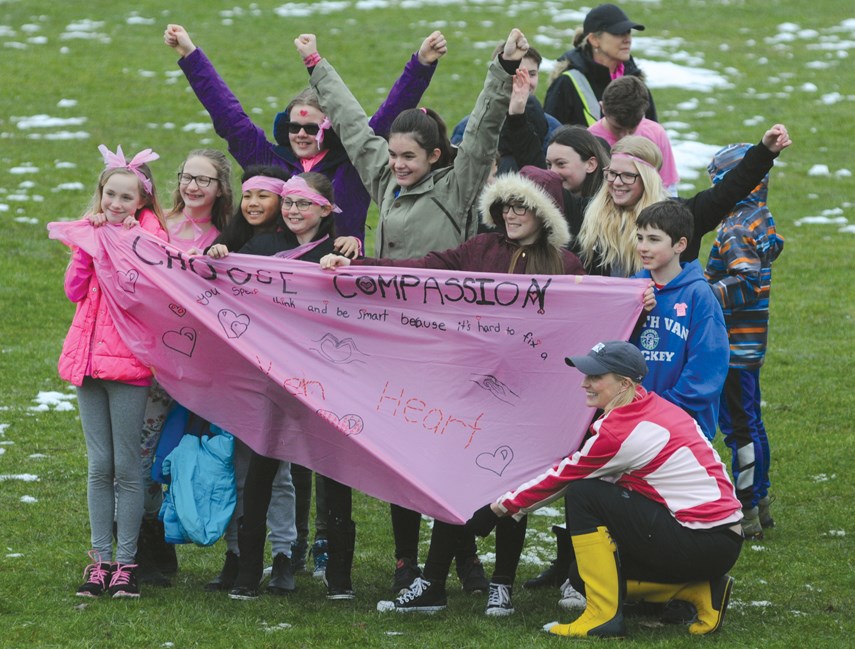 Pink shirt day Dance mob