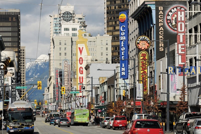 The city still hasn’t got a handle on the violence and disorder on Granville Street and doesn’t believe “any of the ideas on the table will seriously mitigate those issues in the immediate term.” Photo Dan Toulgoet