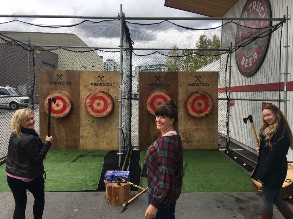 No experience is required to join the Vancouver Axes & Ales Axe Throwing League, which begins tonigh