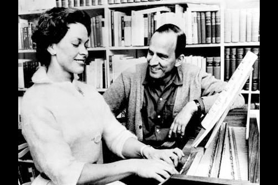 Estonian-Swedish pianist Käbi Laretei (1922–2014) with her husband Ingmar Bergman (1918–2007).