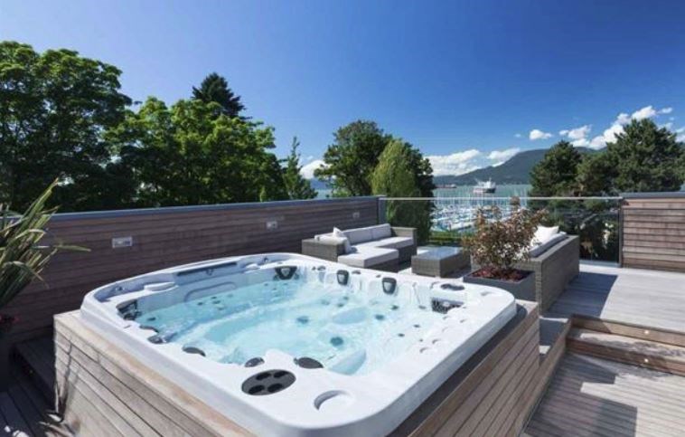 Point Grey cube house rooftop hot tub