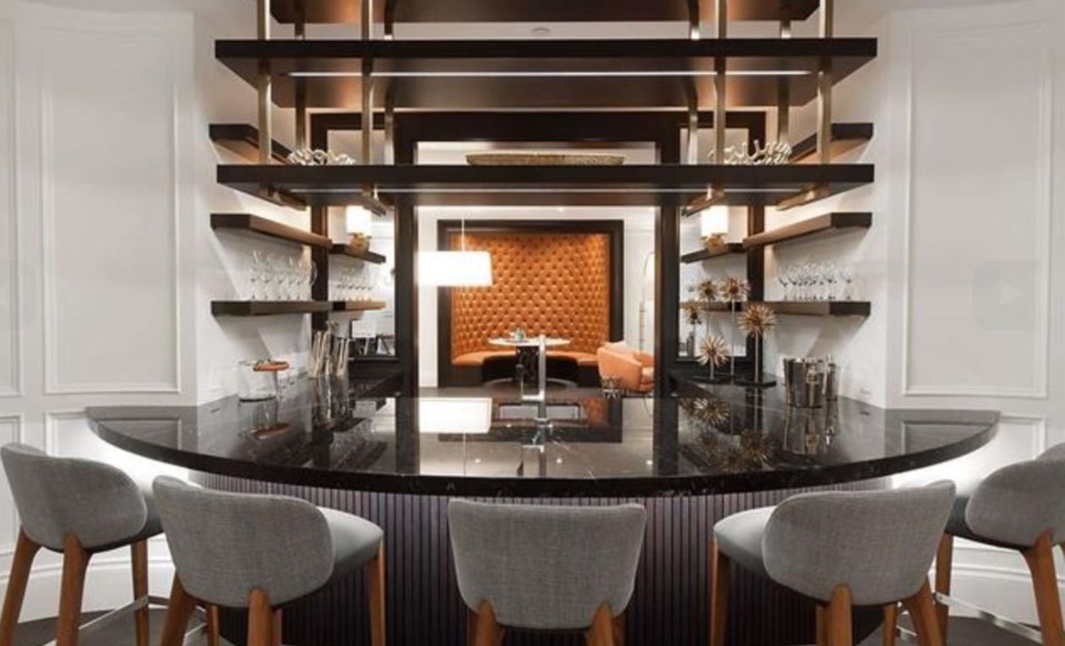 West Van palatial home bar